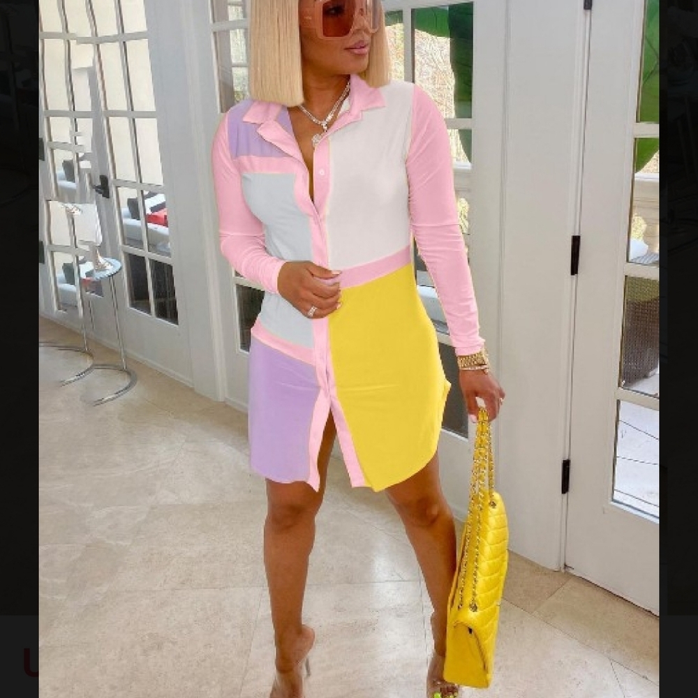Color Block Shirt dress!!
